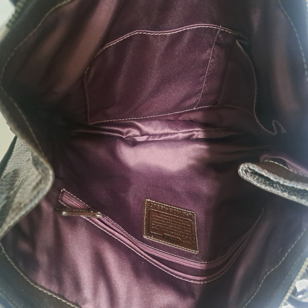 Coach Python Leather Handbag - image 5